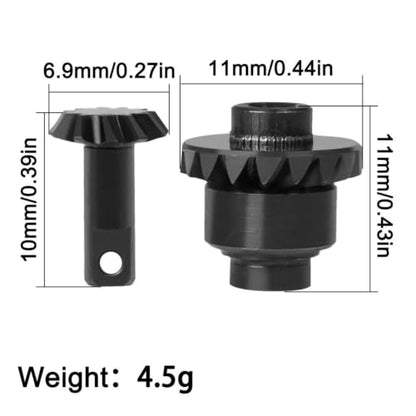 Differential Bevel Gear Set for Redcat Ascent-32 1/32 RC Car | Differential Bevel Gear Set Steel Bevel Gear