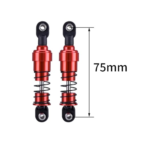 75mm-115mm Big Bore Shocks, RC Crawler Shocks for 1/10 RC Crawler LCG Chassis Gspeed V3 Element Enduro SCX10 TRX4 Gamde R1 Comp Builds DIY (Red 75mm 2pcs) - color: Red 75mm 2pcs
