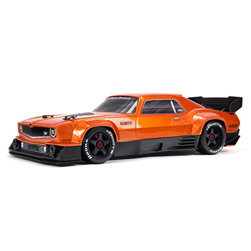 ARRMA 1/7 Felony 6S BLX Street Bash All-Road Muscle Car RTR (Ready-to-Run Transmitter and Receiver Included, Batteries and Charger Required), Orange, ARA7617V2T2 - color: Orange