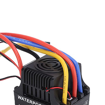 Alomejor Brushless Motor 80A Waterproof Brushless ESC Electronic Speed Controller with Heat Dissipation for 1/8 RC Car
