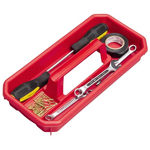 Akro-Mils 14-Inch Plastic Toolbox w/Removable Tray, Steel Latch & Padlock Eye, Industrial-Grade Tool Box/Tools, Crafts, First Aid & Hobby Supplies, 14" x 8" x 8", Made in USA, Red (09514) (Pack of 6) - color: Red, size: 14-Inch x 8-Inch x 8-Inch (Pack of