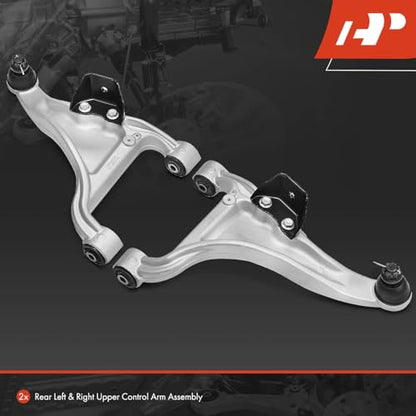 A-Premium 2 x Rear Upper Control Arm, with Ball Joint and Bushing, Compatible with Nissan Murano 2009 2010 2011 2012 2013 2014 | Compatible with Nissan Murano 2009 2010 2011 2012 2013 2014, Pack of 2, Fix Clunking Noise - style: Rear Driver and Passenger