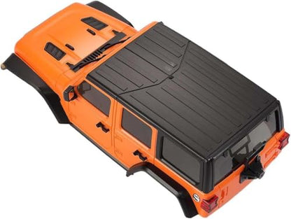 6.10inch/155mm Wheelbase Shell ABS Hardtop Body Kit Replacement Part for TRX4M Bronco Defender AX8560 1/18 RC Crawler Chassis (Orange) - color: Orange