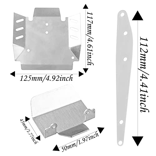 Stainless Steel Chassis Armor Guard Protective Skid Plate Protection Compatible with Axial RBX10 Ryft AXI03005 AXI03009 1/10 RC Crawler Car