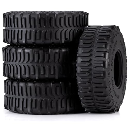 4PCS 1.3" Beadlock Tires with Foam Insert for 1/18 1/24 Axial SCX24 AX24 TRX4M RC Crawler Truck Car Upgrade Parts (A Style) - color: *a Style