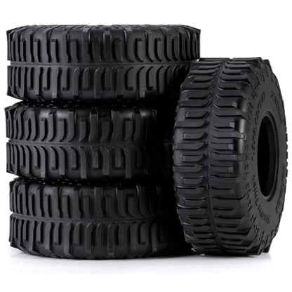 4PCS 1.3" Beadlock Tires with Foam Insert for 1/18 1/24 Axial SCX24 AX24 TRX4M RC Crawler Truck Car Upgrade Parts (A Style) - color: *a Style