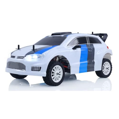 1/10 70KM/H RC Brushless 4 * 4 Rally Car Radio Control Electric Racing Car 60A ESC Triple Differentials Metal Gear Servo Hobby Grade Model for Adult