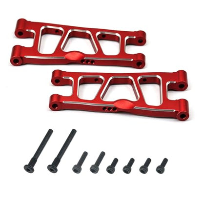 Aluminum Upgrade Parts Set for ARRMA 1/16 Mini Kraton 3S, Front/Rear Upper/Lower Arm, Gearbox Cover, Wing, Steering Link (Red Front/Rear Upper/Lower Arm Set) - color: Red Front/Rear Upper/Lower Arm Set