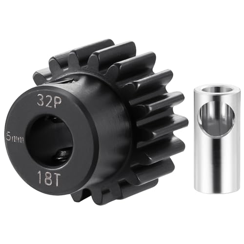 Steel 32P 5mm Pinion Gear 18T Motor Gears for RC Car Upgrade Parts | 1/5 1/6 1/8 1/10 1/14 1/16 1/18 Buggy Monster Truck Drift Off-Road Crawler - size: 18T