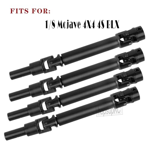 #45 Steel Drive Shaft CVD Upgrades Part for 1/8 Mojave 4X4 4S BLX RC Car,Stainless Front Rear Driveshaft Axles Hops up,4PCS Black