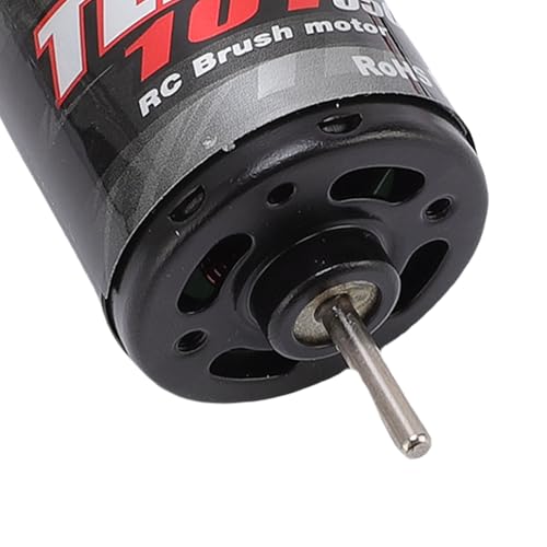 550 10T Brushed Motor Replacement High Speed RC Crawler Motor with Built in Cooling Fan and Heatsink for Axial SCX10 JL 90046 1:10 RC Car Aluminum Copper