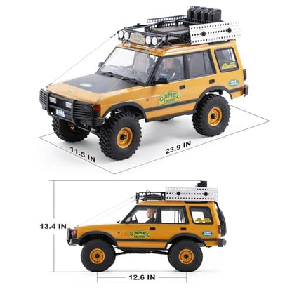 FMS 1/10 FCX10S Land Rover Camel Trophy Edition RC Crawler, Hobby RC Rock Crawler with Lighting System, 4-Link Suspension for Adults, RS (Discovery) - color: Discovery