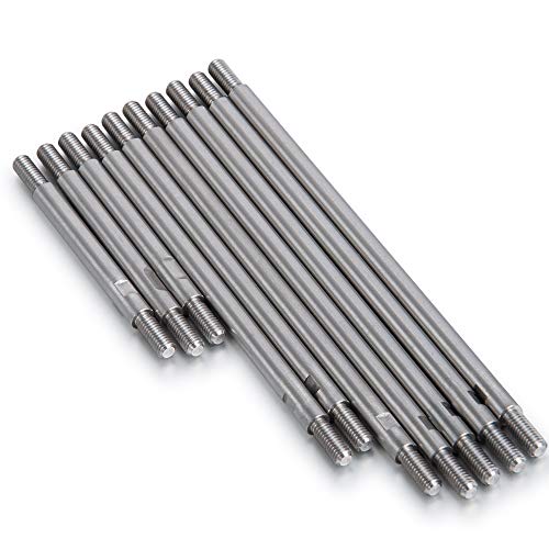 QUE-T 10pcs Stainless Steel Pull Rod Link Linkage for 1/10 RC TRX-4 Crawler Car (324mm Wheelbase) - size: 324mm Wheelbase