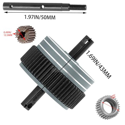 RC Upgrades Part for 1/10 Slash 2WD Rustler Stampede Bandit VXL XL-5,Aluminum Gearbox Transmission Gear Differential Transmission Gear,Titanium - color: Titanium(Upgrades Part)