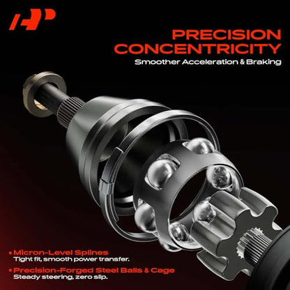 A-Premium Front and Rear CV Axle Shaft Assembly for Arctic Cat Models | Compatible with 400 500 2003-2004, Driver and Passenger Side, Set of 4, Replace# 0402-907, 0502-544 - style: 4Pcs Front and Rear