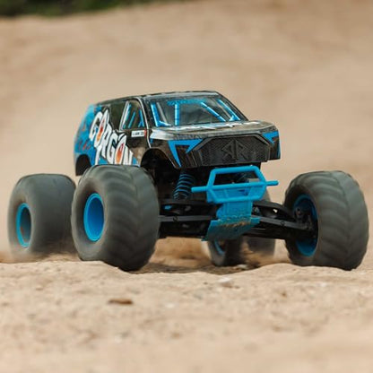 ARRMA RC Truck 1/10 Gorgon 2 Wheel Drive RTR Brushed Monster Truck Battery & Charger Included Blue ARA3230ST5 - color: Blue