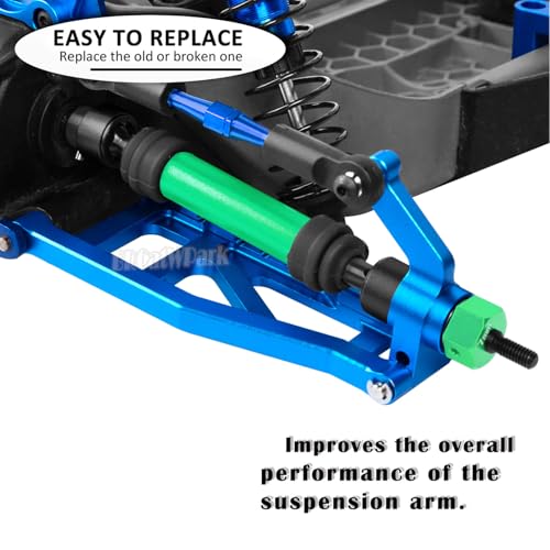 Drive Shaft Axles Upgrades Part for 1/10 Slash 4X4 VXL/Rustler 4X4 VXL/Stampede 4WD VXL,RC Steel #45 Front & Rear 4Pcs Driveshafts CVD w/Hex Hops Up,Green - color: Green - (Axles)
