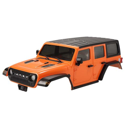 6.10 inches (155mm) Wheelbase Shell Hardtop Body Replacement Part for TRX4M Bronco Defender AX8560 1/18 RC Crawler Chassis (Orange) - color: Orange