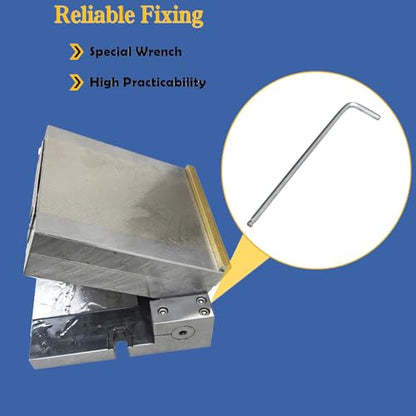 6x6 Inch Magnetic Sine Plate Rectangular Magnetic Chuck Fine Pole Permanent Magnet Sucker with 0-45 Degree Dip Angle for Grinding Milling Machine Lathe