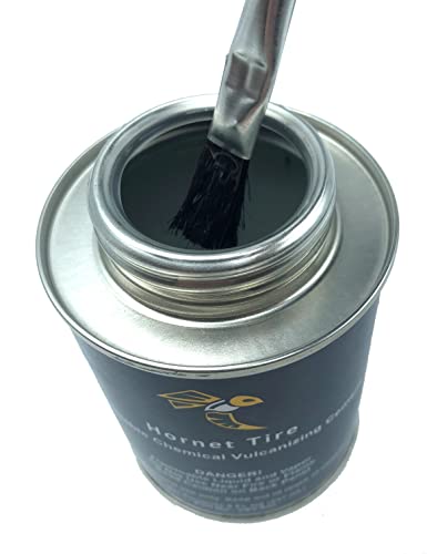 Clear All Purpose Tire Repair Vulcanizing Cement W/Brush Top Can (8oz - Single) - size: 8oz - Clear - Single