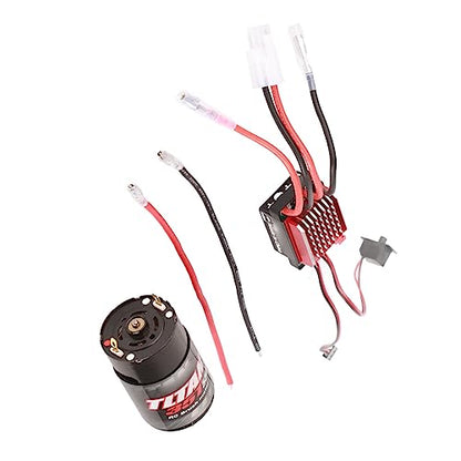 RC Car Motor ESC 360A TwoWay Brake Climbing Drag Brake Automatic Throttle Adjustment, Black Metal, Compatible with SCX10 (35T) - size: 35T, style: 35T