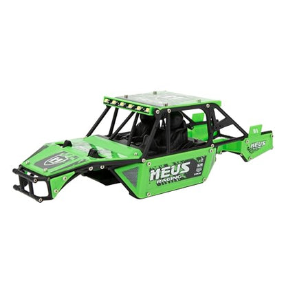 MEUS RACING Mantis24 Body with Roll Cage for Axial 1/24 SCX24 RC Crawler (Green) - color: Green