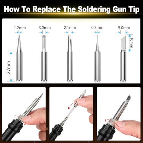 Cordless Soldering Iron Kit for Dewalt 20v 60v Battery,90W LED Digital Solder Iron Soldering Gun with 5pcs Tips,0.04” Solder Wire for any Hobby Enthusiast (Battery not included) - style: For Dewalt Battery