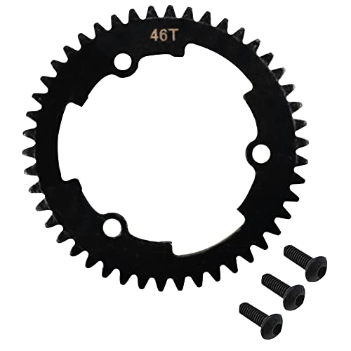 Steel 46T Spur Gear 1 Mod M1 Main Gear Compatible with Traxxas 1/5 X-Maxx 6S 8S 1/10 Maxx 4S 1/10 New E-Revo 2.0 1/7 XO-1 Upgrade Part (46T)