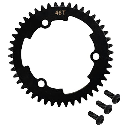 Steel 46T Spur Gear 1 Mod M1 Main Gear Compatible with Traxxas 1/5 X-Maxx 6S 8S 1/10 Maxx 4S 1/10 New E-Revo 2.0 1/7 XO-1 Upgrade Part (46T)
