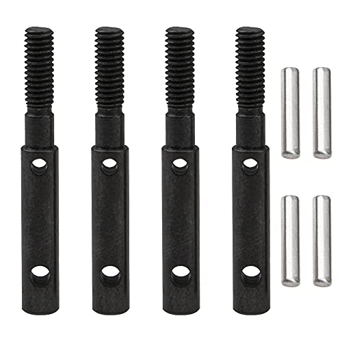 4Pack Vgoohobby Steel Front Rear Portal Stub Axle Drive Shaft Compatible with Axial SCX10-III AXI03007 Jeep Capra 1.9 UTB 1/10 RC Crawler