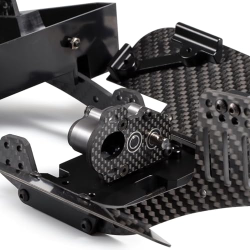 Ultralight Portal Transmission,48Pitch Tiny Gearbox,Machined Ultralight Portal Transmission Tiny Gearbox with Slipper Pad for 1/10 LCG Chassis Cheater Rigs Capra SCX10 III AR45 (Gray) - color: Gray