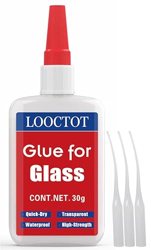 LOOCTOT 30g Glass Glue,Acrylic Adhesive,Super Instant Glue Bonding Between Glasses,Glass and Other Materials,Quick-Dry Waterproof Clear - style: Glass Glue