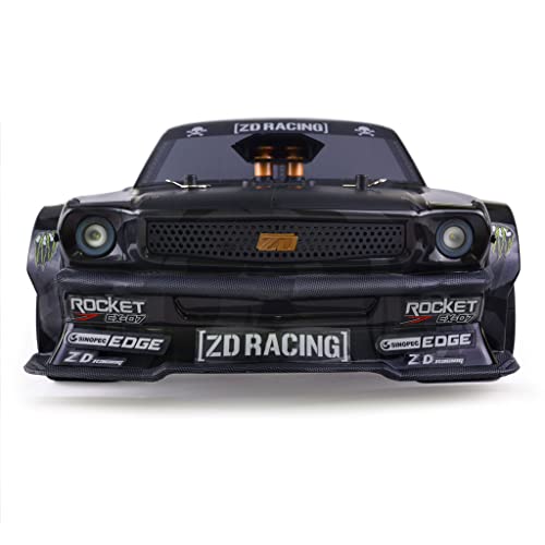 1/7 4WD Brushless RC Monster Truck, 1900KV Motor 150A ESC Metal Gear Servo, CNC Aluminum Adjustable Shocks, 2.4GHz RTR Hobby Off Road Remote Control Truck for Adults 14+（Without Battery） - color: Black