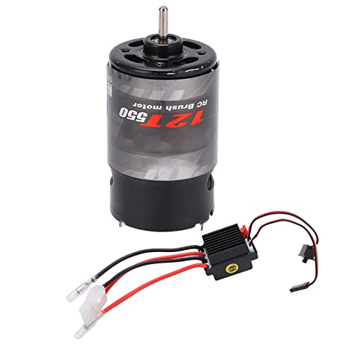 550 Brushed Motor 320A ESC, 320A Two Way Brushed ESC Brushed Motor with ESC for RC Car Crawler (12T) - style: 12T