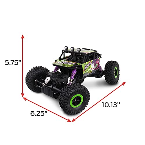 Mean Machine 1/16 R/C Rock Crawler Series [2.4GHz] Rock Crawler Striker, Innovative Suspension System, Powerful Motor, Grippy Tires, 150-foot Range, Pistol Grip Controller, Real time 4x4 - style: Modern