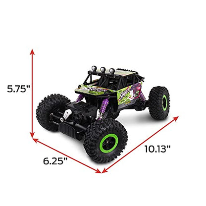 Mean Machine 1/16 R/C Rock Crawler Series [2.4GHz] Rock Crawler Striker, Innovative Suspension System, Powerful Motor, Grippy Tires, 150-foot Range, Pistol Grip Controller, Real time 4x4 - style: Modern