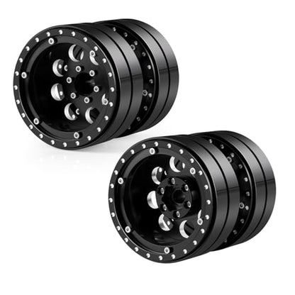 2PCS Aluminum 2.2" Dually RC Beadlock Wheels Rims for 1/10th AXIAL Wraith RR10 SCX10-II TRX4 TRX6 RC Crawler Trailer Car Upgrade Parts