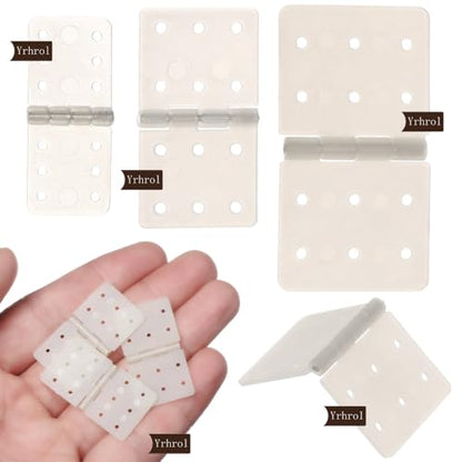 60 Pack 3Sizes Pinned Nylon Hinges for RC Airplane Model Airplane Parts Fixed Wing Model Airplane Square Loose-Leaf