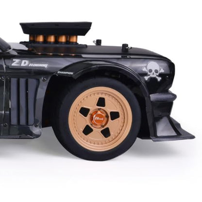 1/7 4WD Brushless RC Monster Truck, 1900KV Motor 150A ESC Metal Gear Servo, CNC Aluminum Adjustable Shocks, 2.4GHz RTR Hobby Off Road Remote Control Truck for Adults 14+（Without Battery） - color: Black