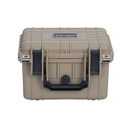 MEIJIA Portable All Weather IP67 Waterproof Camera Case,hard case with Customizable Fit Foam,Fit Use of Drones,Camera,Equipments,10.62 x9.68x6.87inches(Desert Tan) - color: Desert Tan, size: 10.62 x 9.68 x 6.87 inches