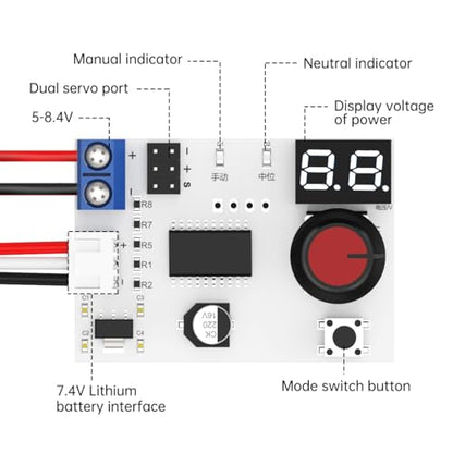 RC Digital Servo Tester 1 Channels Motor Servo Controller Centering Tool with Over-Current Protection & 2 Control Modes for RC Car Airplane Robots Tester Tool - color: Servo Tester 1ch