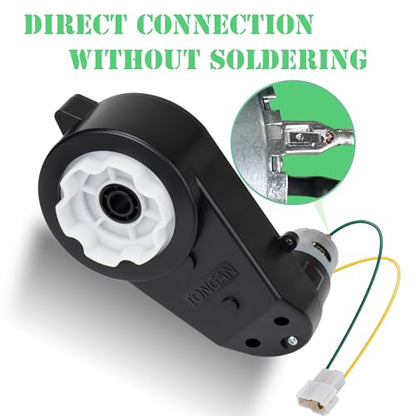 2 Pcs 24V Electric Powered Wheels Upgrade Motor Gearbox 24v RS555 High Speed Drive Engine Gearbox Motor Upgrade for Jeep Ride On