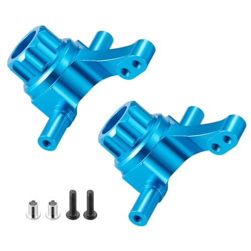 RC Aluminum TT02 Front Steering Knuckle Arm Steering Cup & Rear Stub Axle Carrier Hub Set Compatible with Tamiya TT02 1/10 RC On Road Touring Car Upgrade Parts