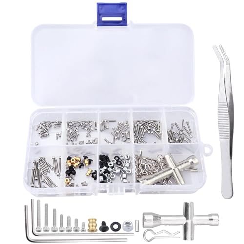 1/18 RC Screws Nuts Pins M1.6 M2 M2.5 Stainless Steel Hex Nuts Screws Hardware Kit for TRX4M 1/18 RC Crawler Car