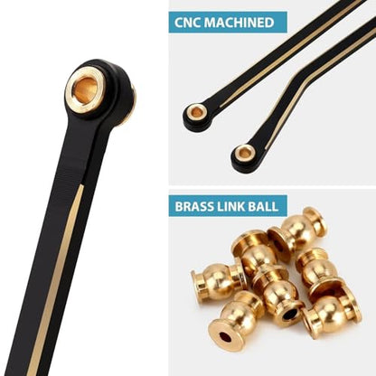 RC Models Parts For TRX4M For 1/18 RC Crawler Upgrade Parts 4M-45 48g Black Brass High Clearance For Chassis Links Set