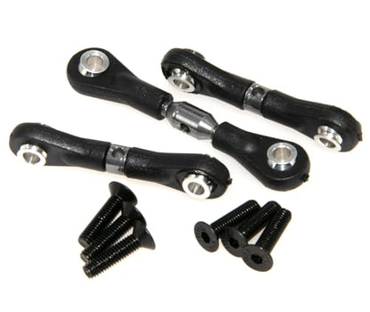 Steering Rod Tie Links Compatible with Tamiya TT02 TT02T Turnbuckles Upgrade RC Crawler Car Aluminum Alloy Linkage Part(Titanium) - color: Titanium
