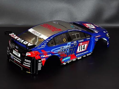 1/10 Scale RC Drift Racing Touring On Road Car Painted Body Shell, Spoiler Included, Pre-Cut, 258mm Wheelbase (Subaru STI Style) - color: Subaru Sti Style