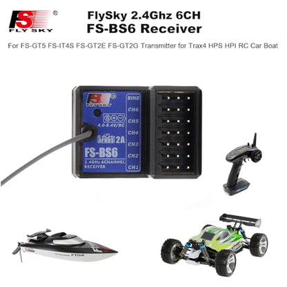 GoolRC Flysky FS-BS6 Receiver 2.4Ghz 6CH AFHDS2 Receiver Compatible with Flysky FS-GT5 FS-IT4S RC Transmitter for RC Car Boat (2PCS)