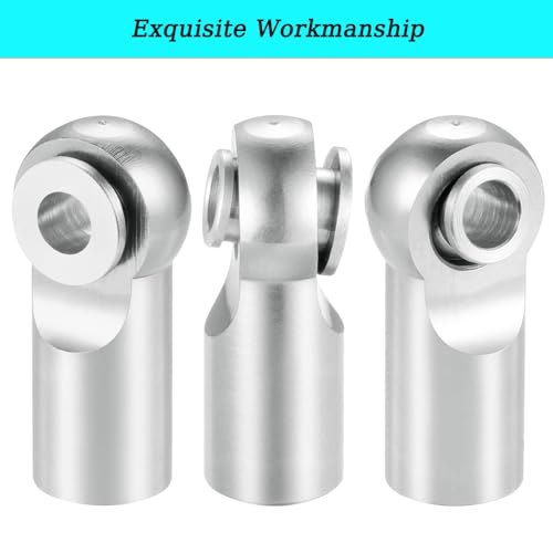 MOHERO 10Pcs M2 Tie Rod End Ball Joint Link Ball Head Holder for RC Car Truck Upgrade Part (Silver) - color: Silver