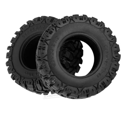 RC 1.2in Beadlock Tires 62 * 24mm for 1/18 Trx4m,1/24 SCX24 FCX24 RC Crawler Car,1.2in Tires Soft Sticky Rubber Tires,4PCS(Style B)